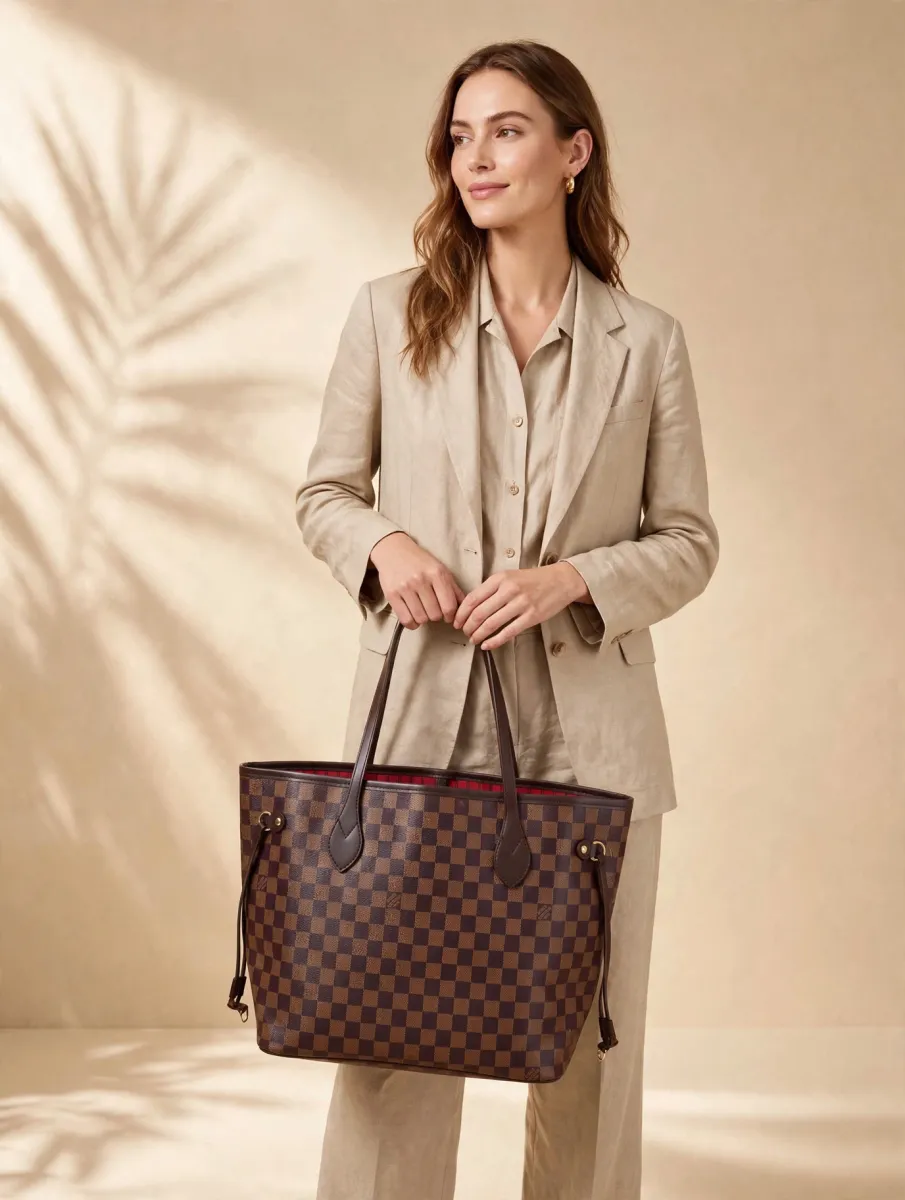 Black LV Monogram Tote Bag