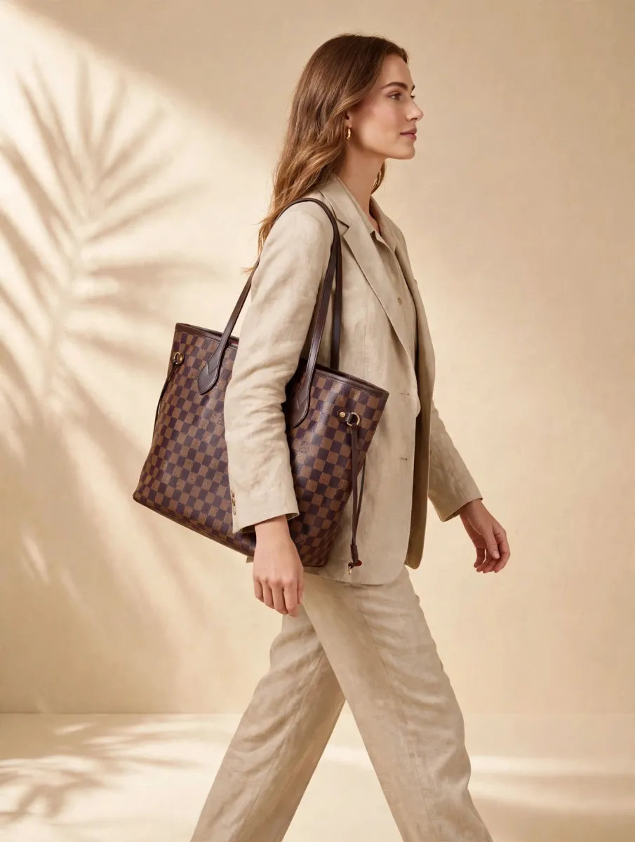 Black LV Monogram Tote Bag