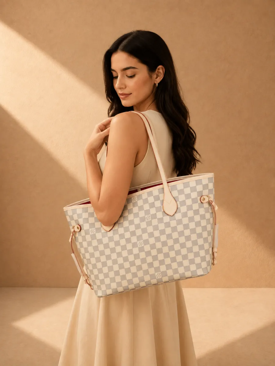 Black LV Monogram Tote Bag