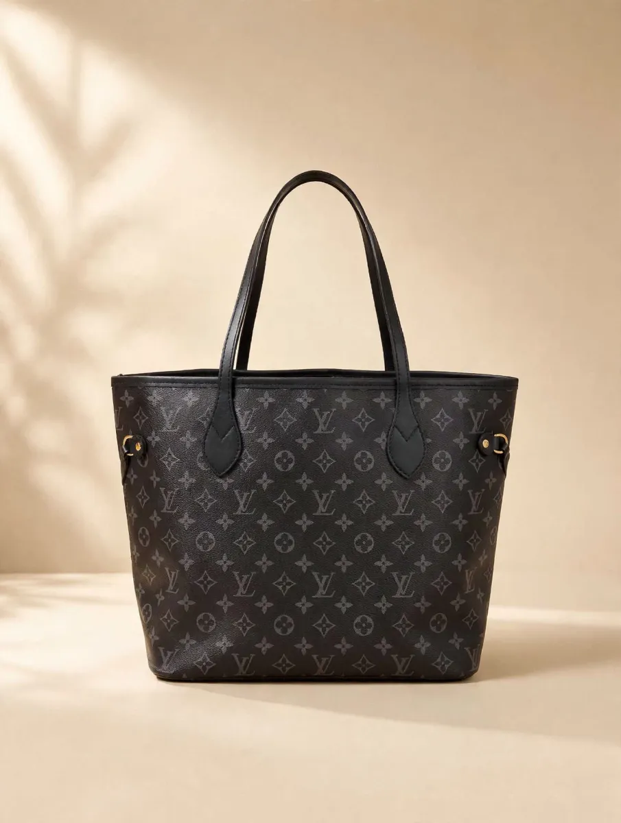 Black LV Monogram Tote Bag