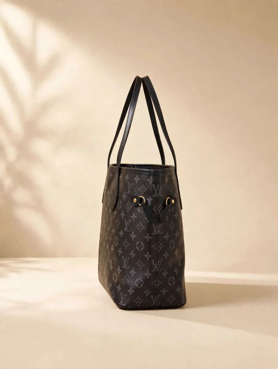 Black LV Monogram Tote Bag