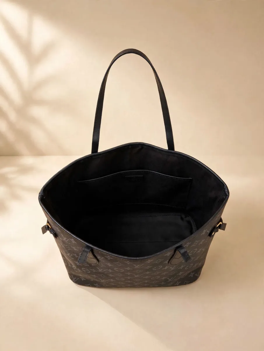 Black LV Monogram Tote Bag