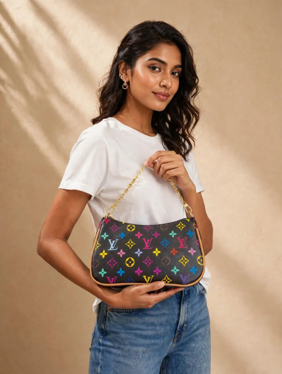 Charmé Multicolor Chain Shoulder Ba