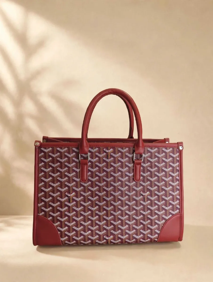 FM Prisem Heritage Tote                                Bordeaux Maroon 