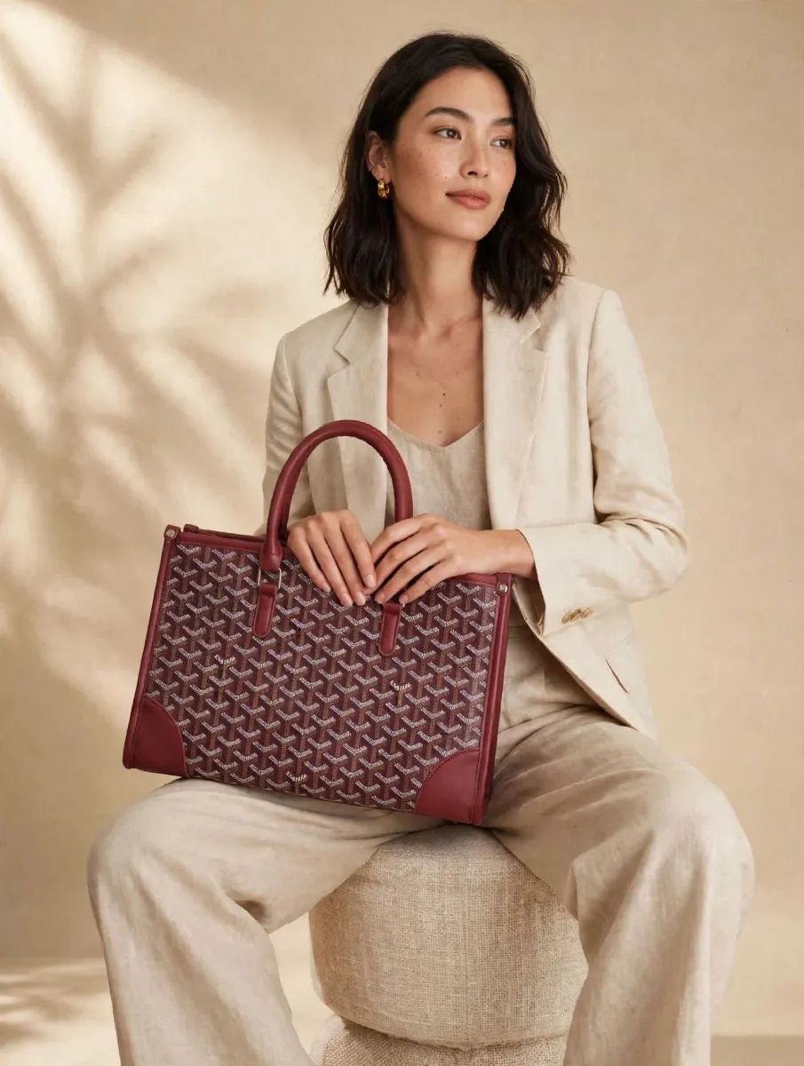 FM Prisem Heritage Tote                                Bordeaux Maroon 
