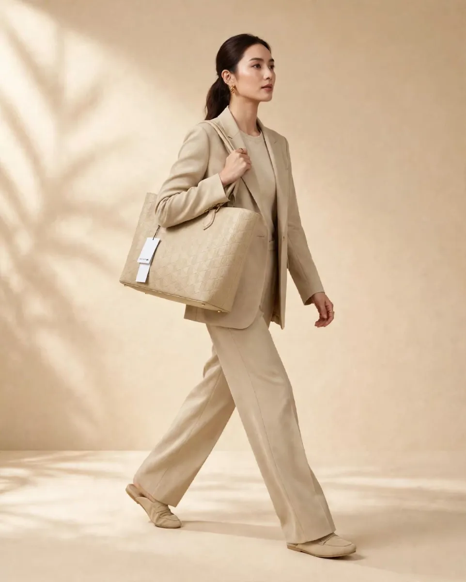Luxe Mono Tote Bag