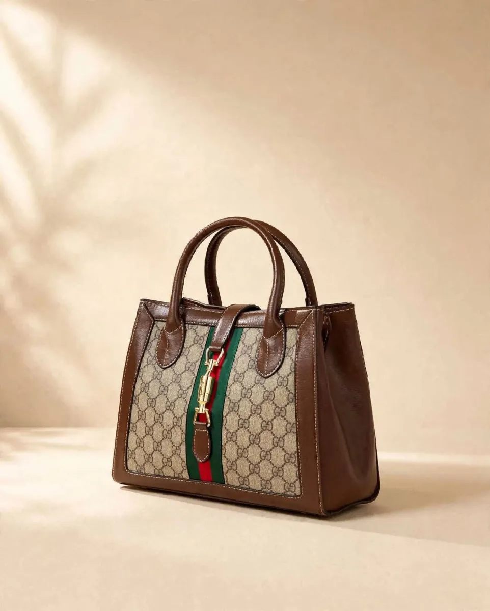 Brown Heritage Piston Tote Bag"