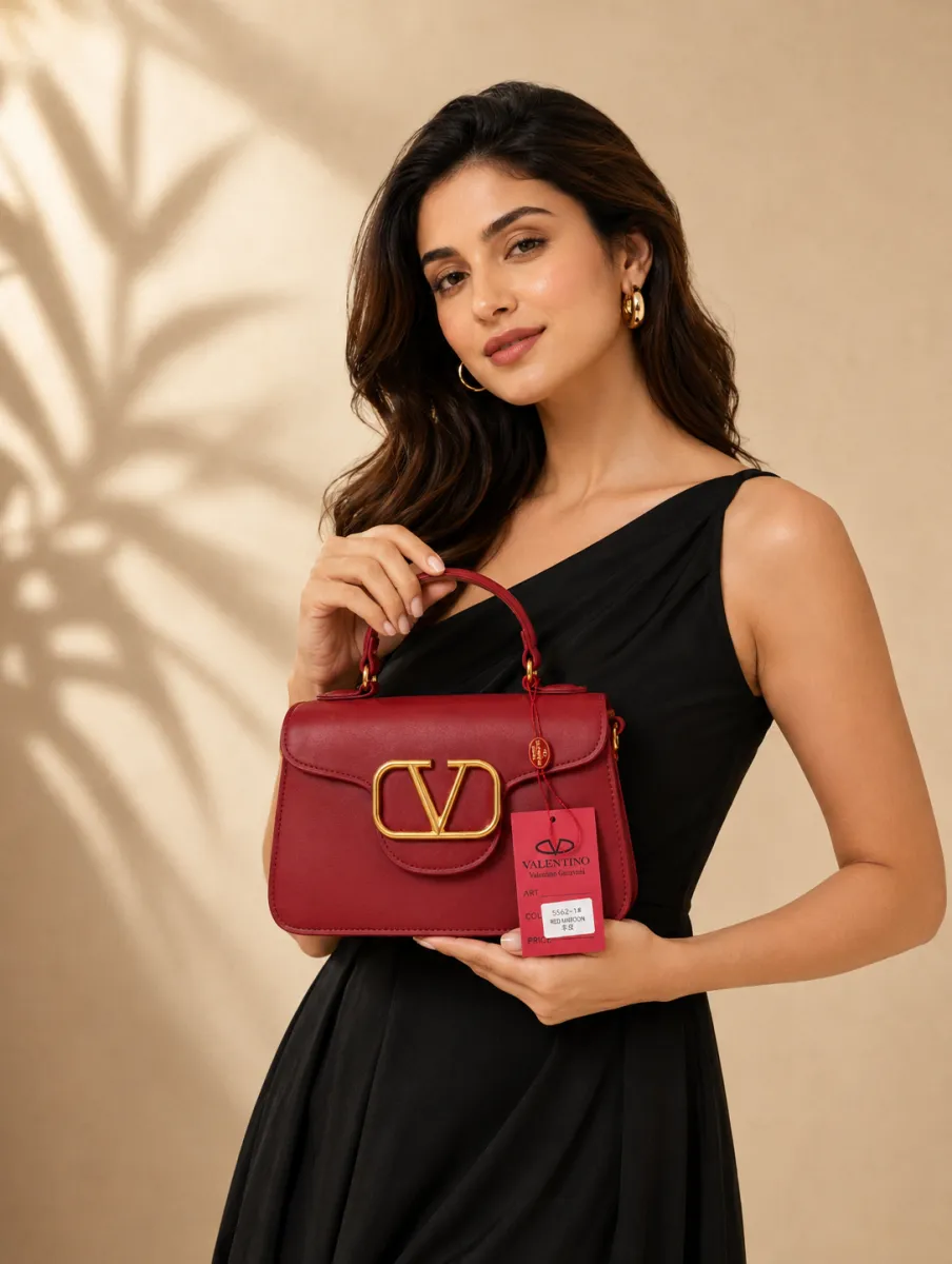 Valentino V Mini Bag - Maroon